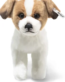Steiff Terrie Hund 17cm weiß/braun stehend
