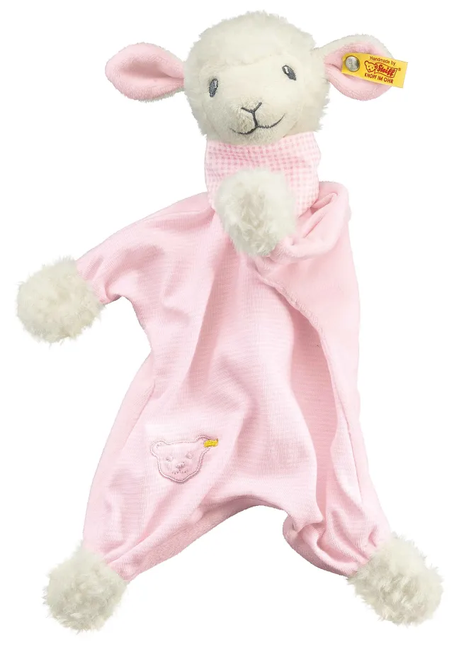 Steiff Träum Süß Lamm Schmusetuch 30cm rosa 239632