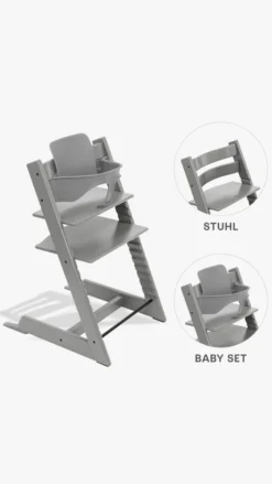 STOKKE® Aktions-Set Tripp Trapp® Storm grey + Babyset² Storm grey