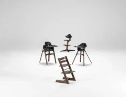STOKKE® Clikk™ Hochstuhl schwarz / Warm Brown 695805