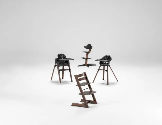 STOKKE® Clikk™ Hochstuhl schwarz / Warm Brown 695805