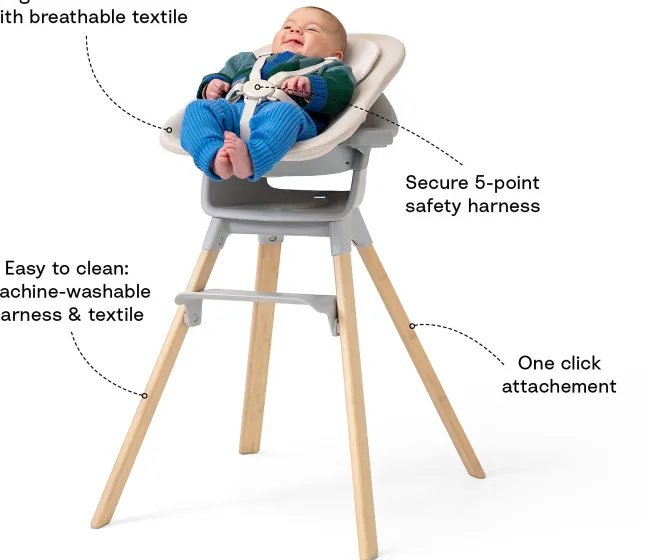 STOKKE® Clikk™ Set Hochstuhl Cloud Grey inkl. Newborn Set