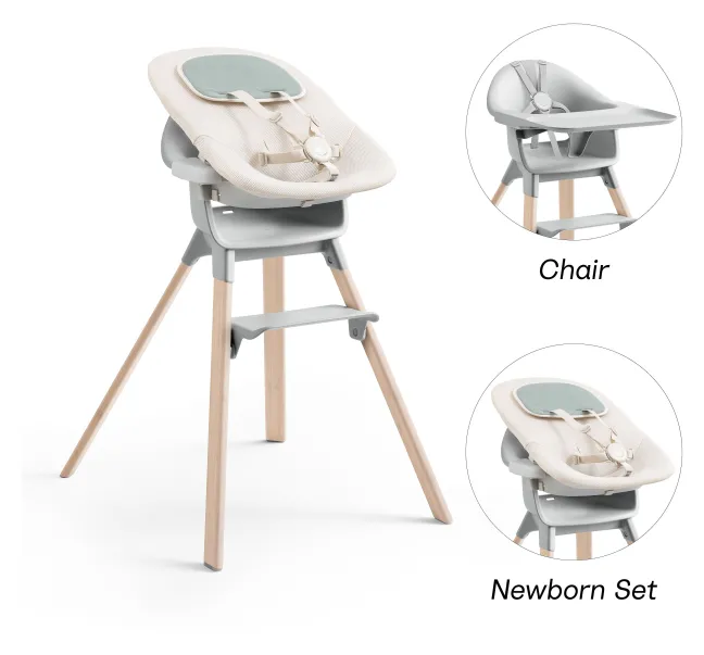 STOKKE® Clikk™ Set Hochstuhl Cloud Grey inkl. Newborn Set
