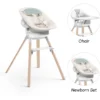 STOKKE® Clikk™ Set Hochstuhl weiß inkl. Newborn Set