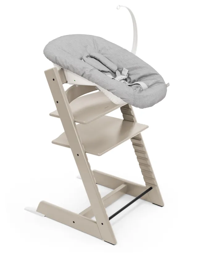 STOKKE® Mega Set Tripp Trapp® Buche Cashmere Grey + Babyset² Cashmere Grey + Newbornset