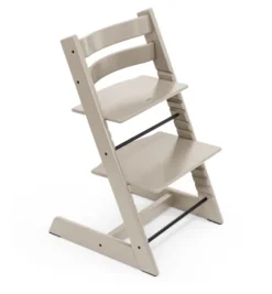 STOKKE® Mega Set Tripp Trapp® Buche Cashmere Grey + Babyset² Cashmere Grey + Tray Tisch weiß