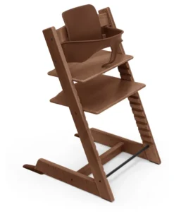 STOKKE® Mega Set Tripp Trapp® Buche Warm braun + Babyset² Warm braun + Tray Tisch weiß