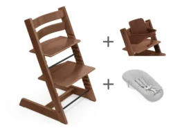 STOKKE® Mega Set Tripp Trapp® Buche Warm braun + Babyset² Warm braun + Newbornset