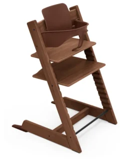 STOKKE® Mega Set Tripp Trapp® Eiche warm braun + Babyset warm braun + Tray Tisch weiß