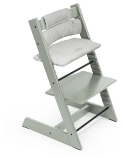 STOKKE® Mega Set Tripp Trapp® Glacier Green + Babyset² Glacier Green + Tray Tisch weiß