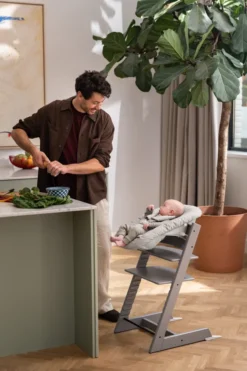 STOKKE® Mega Set Tripp Trapp® Storm grey + Babyset² Storm grey + Newbornset