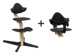 STOKKE® Nomi® Set Hochstuhl inkl. Babyset Buche schwarz