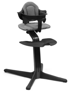 STOKKE® Nomi® Set Hochstuhl inkl. Babyset Buche schwarz/schwarz