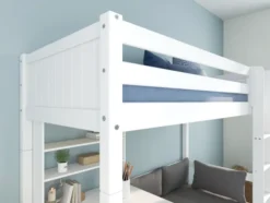 THUKA Nordic Casa Hochbett Romantic mit gerader Leiter weiß