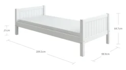 THUKA Nordic Einzelbett Romantic weiß