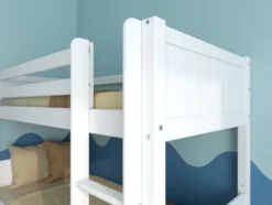 THUKA Nordic Etagenbett Romantic mit gerader Leiter und 2 Schubladen weiß