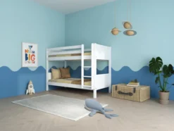 THUKA Nordic Etagenbett Romantic mit gerader Leiter weiß