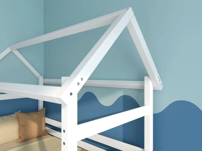 THUKA Nordic Hausbett Crossbar mit 2 Schubladen weiß