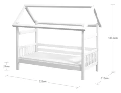 THUKA Nordic Hausbett Crossbar weiß