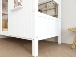 THUKA Nordic Hausbett Romantic mit geschlossener Front und Dachpanele weiß