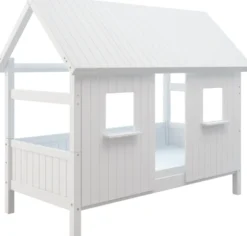 THUKA Nordic Hausbett Romantic mit geschlossener Front und Dachpanele weiß