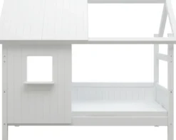THUKA Nordic Hausbett Romantic mit halb geschlossener Front und Dachpanele weiß