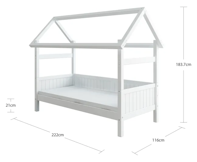 THUKA Nordic Hausbett Romantic weiß