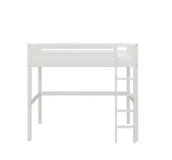 THUKA Nordic Hochbett Crossbar mit gerader Leiter weiß