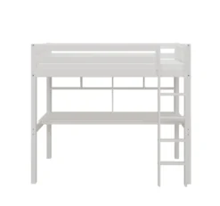 THUKA Nordic Hochbett Crossbar mit Schreibtisch und Regal weiß