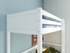 THUKA Nordic Hochbett Romantic mit gerader Leiter weiß