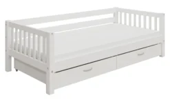 THUKA Nordic Tagesbett Crossbar mit 2 Schubladen weiß