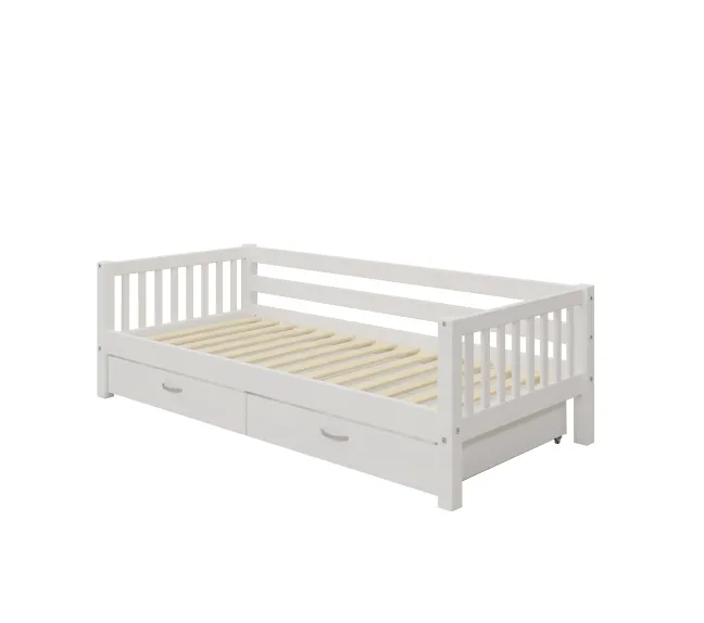 THUKA Nordic Tagesbett Crossbar mit 2 Schubladen weiß