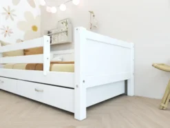 THUKA Nordic Tagesbett Romantic mit 3/4 Absturzsicherung und 2 Schubladen weiß
