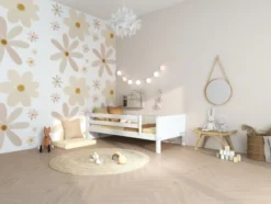THUKA Nordic Tagesbett Romantic mit 3/4 Front und hinterer Absturzsicherung weiß