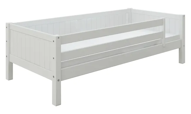 THUKA Nordic Tagesbett Romantic mit 3/4 Front und hinterer Absturzsicherung weiß