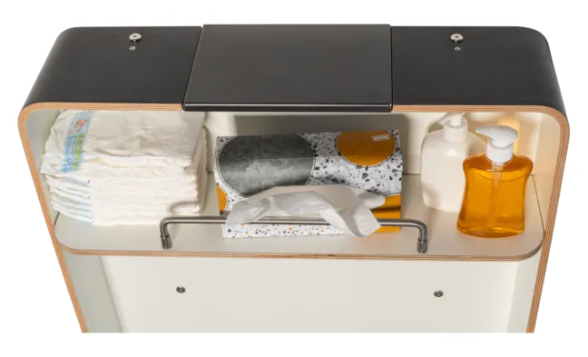Timkid KAWAmaxi Wickeltisch modern design anthrazit/Eiche Dekor/anthrazit