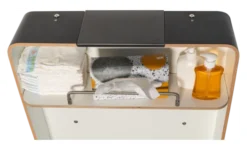 Timkid KAWAmaxi Wickeltisch modern design weiß/Eiche Dekor/anthrazit
