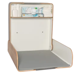 Timkid KAWAmaxi Wickeltisch modern design weiß/Eiche Dekor/anthrazit