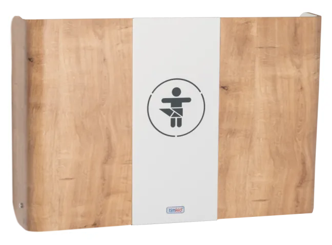 Timkid KAWAQ Wickeltisch horizontal design weiß/Eiche Dekor/anthrazit