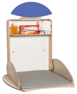 Timkid OWO2.0 Wickeltisch organic design birke/dunkelblau