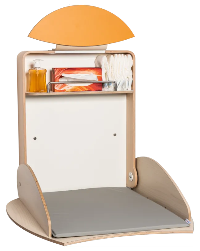 Timkid OWO2.0 Wickeltisch organic design birke/gelb