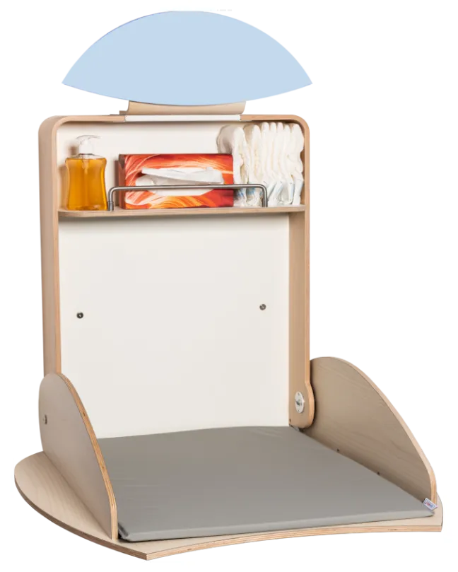 Timkid OWO2.0 Wickeltisch organic design birke/hellblau