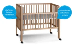 tiSsi® Beistellbett MAXI Boxspring Natur 100334