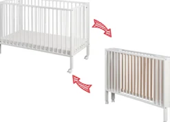 tiSsi® Kinderbett JORI faltbar Weiß 100013