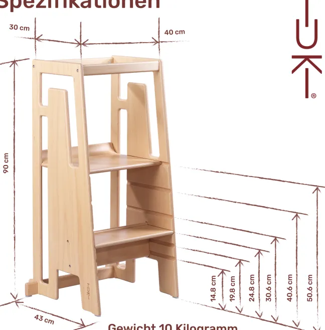 Tuki® Lernturm schwarz