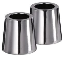 UYUNI Kerzenhalter für Mini Stabkerzen 2er pack 2,3x2,3 cm chrome