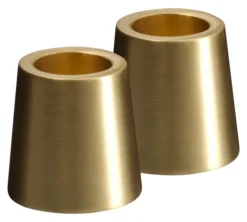 UYUNI Kerzenhalter für Mini Stabkerzen 2er pack 2,3x2,3 cm Matte brass