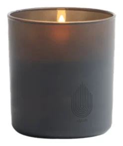 UYUNI LED Kerze im Glas mit Akku 9,2x10,2 cm grey