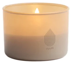 UYUNI LED Kerze im Glas 8x6 cm Beige