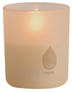 UYUNI LED Kerze im Glas 6x7 cm (2 Stück) beige